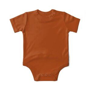 Goumi Short Sleeve Bodysuit, 0-3 Months, Sienna